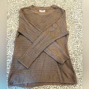 Old Navy Tan Crew Neck Sweater Chunky Knit